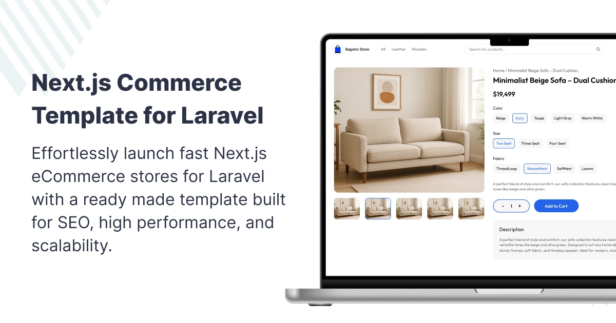 Next.js Commerce Template for Laravel